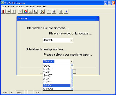 Auswahlmenue winpcnc