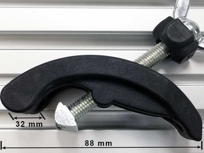 Clamping claw dimensions
