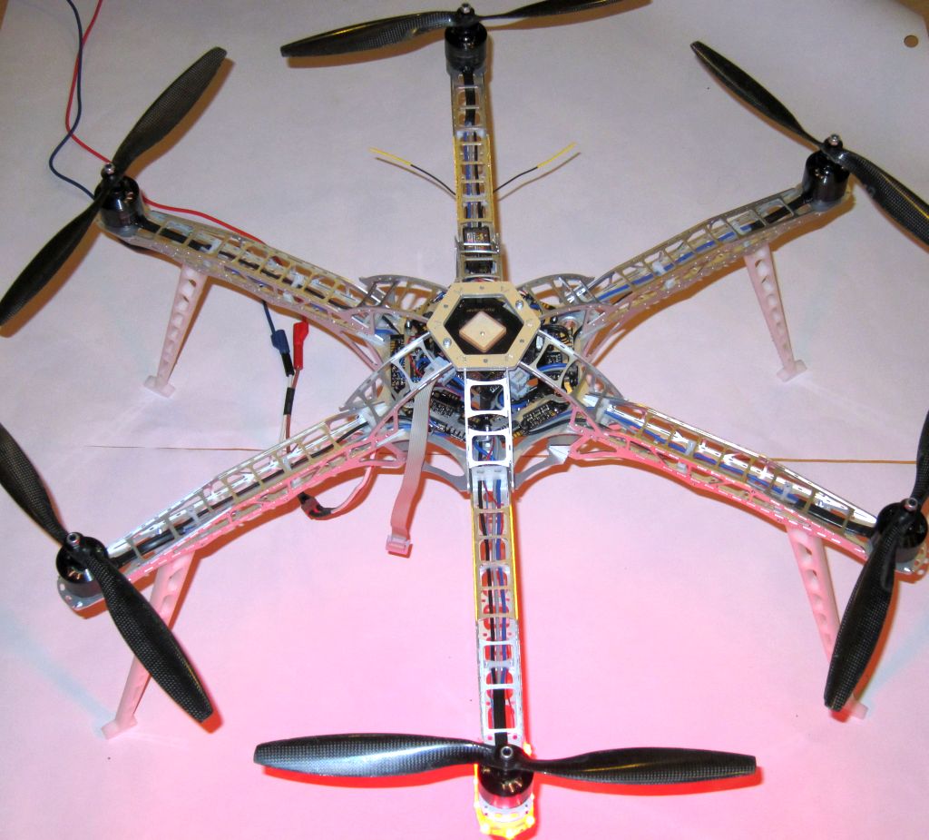 landearme hexacopter gestell