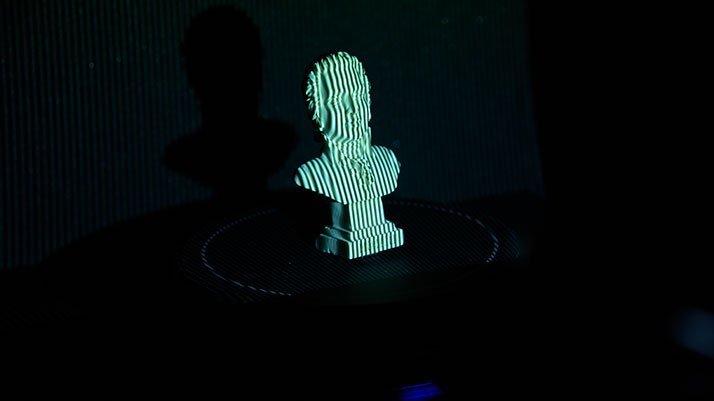 Einscan-SE Structured Light 3D Scanner Statue Scanning