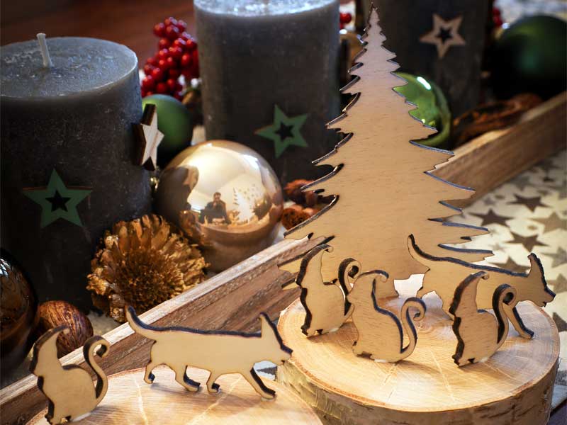 Christmas decoration CNC laser cut
