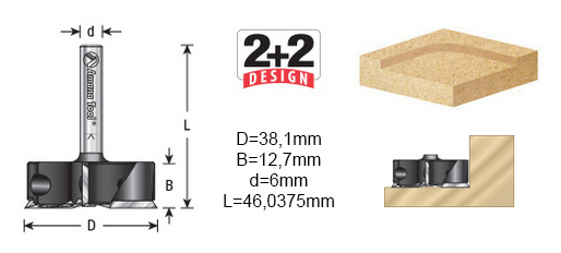Surfacing router bit RC-2239 Amana Tool technical data