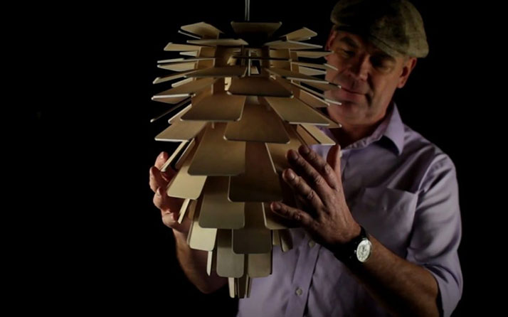 Design lamps from wood