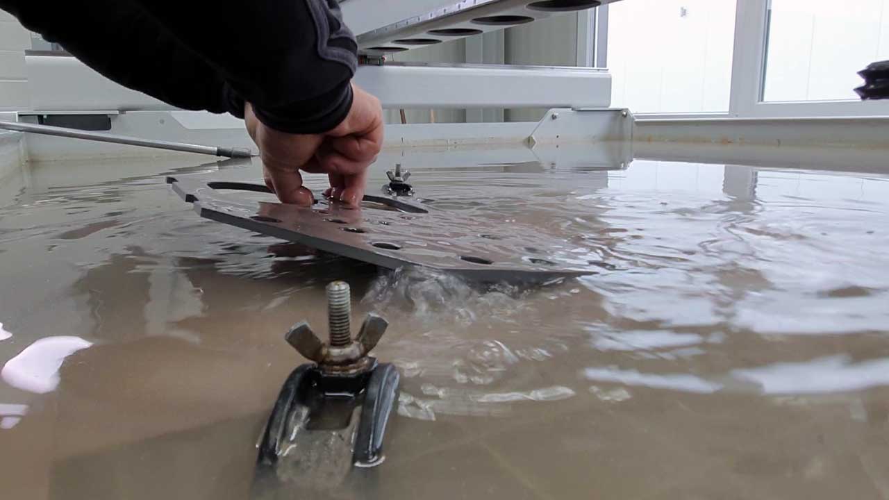 Result of Water Jet cutting of steel