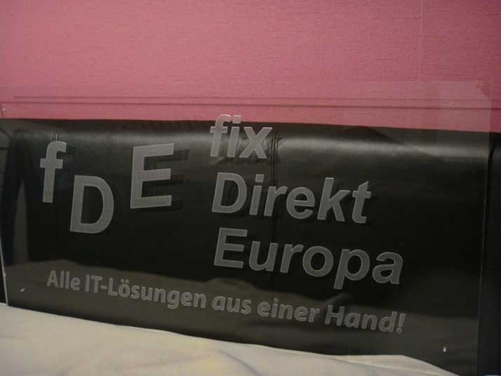 advertising sign acrylic glass