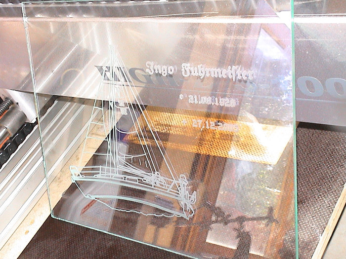 Engraving in glass