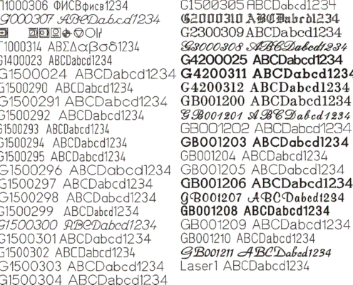 ConstruCAM CAD CAM  FONTS gross