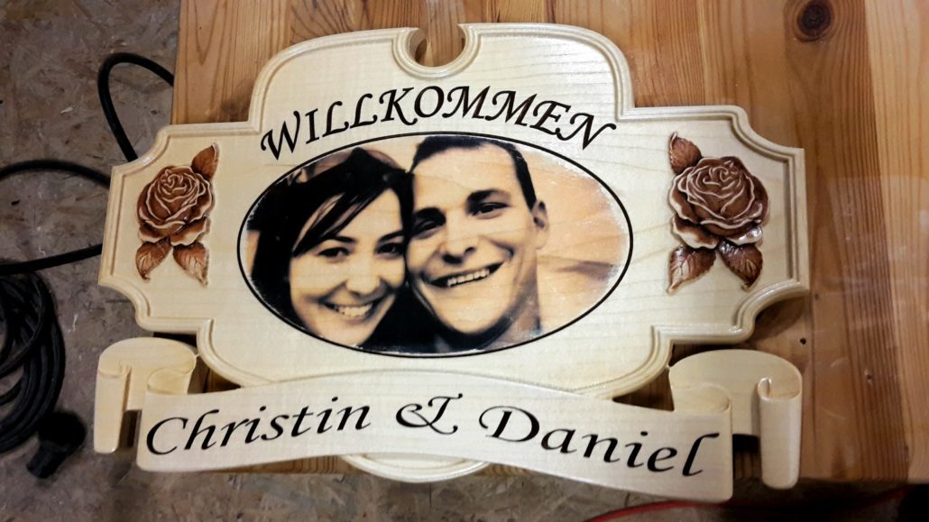 Door nameplate wood