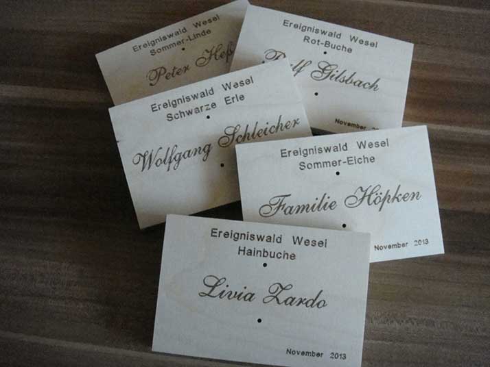name tags wood