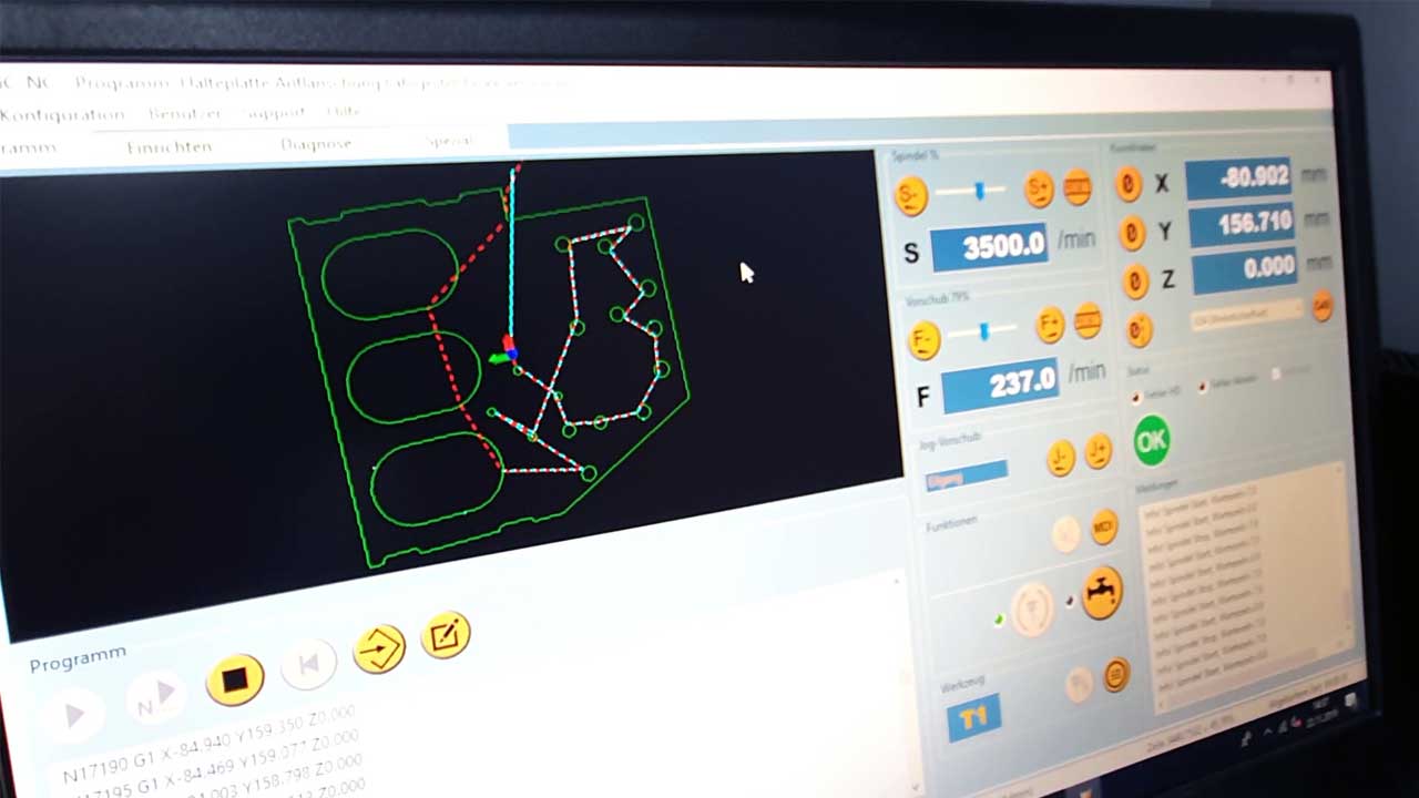 Cutting data for 6 mm steel plate