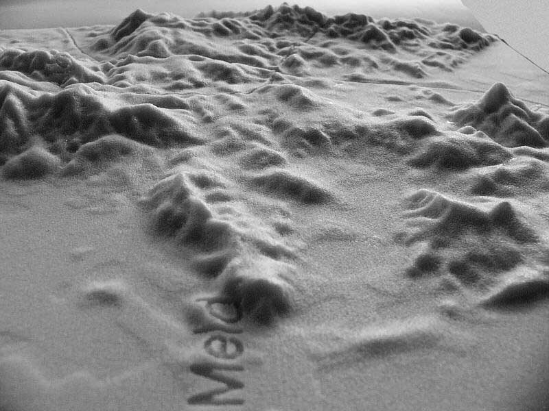 3D cartography milled in foam