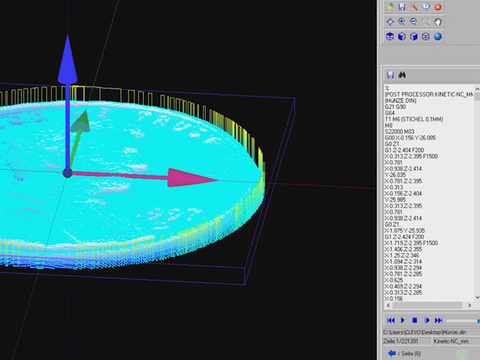 Milling paths created with 3D-PhotoFormer