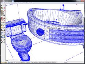 Bathroom CNC Fräsen routers Google SketchUp