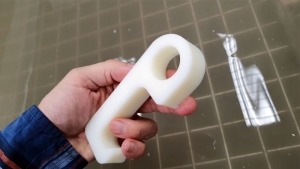 Water Jet cutting of rigid PVC