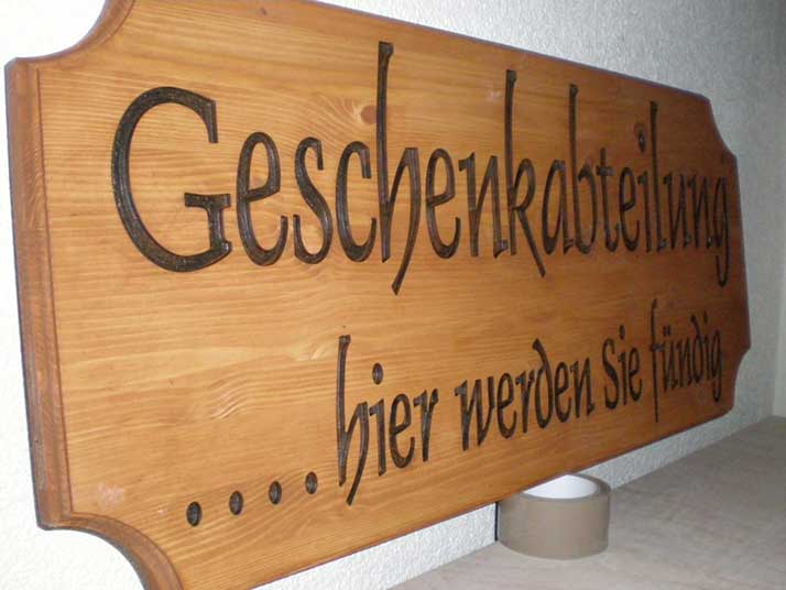 sign engraving wood