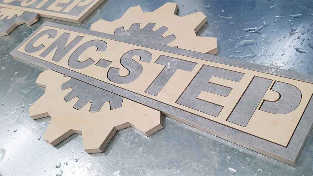 HPC Water Jet Cutting of two coloured ceramic tiles