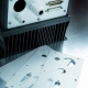 Water jet cutting of a panel
