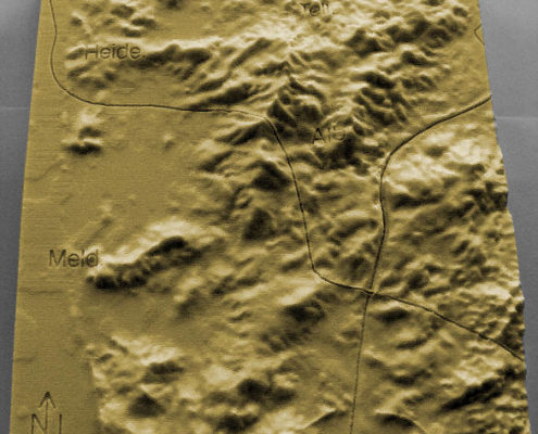 D fraesen landschaftsrelief