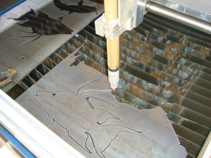 CNC plasma cutting steel art