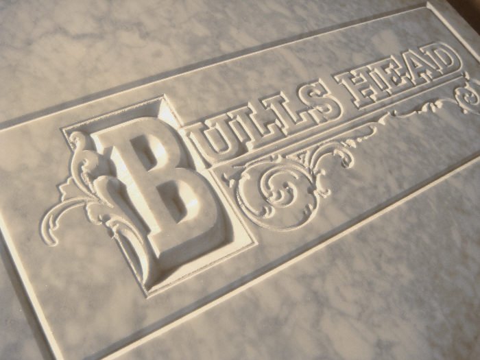 carrara marble bulls head