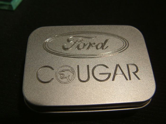 Ford Cougar diamond engraving metal box