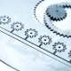 Gear wheels cut into stainless steel sheet on the Water Jet Cutting Machine
