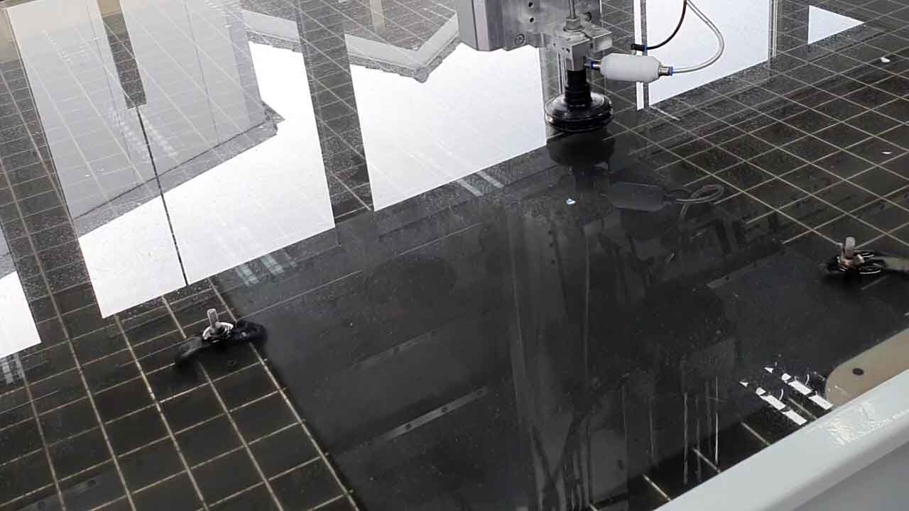 6mm steel plate cut to size with Water Jet Cutter HPC
