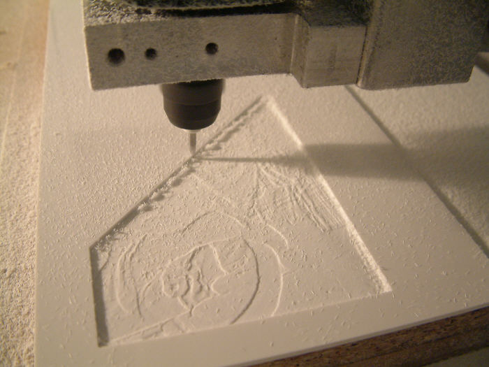 Lithophany engraving