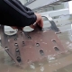 Precision water jet cutting of 6mm steel
